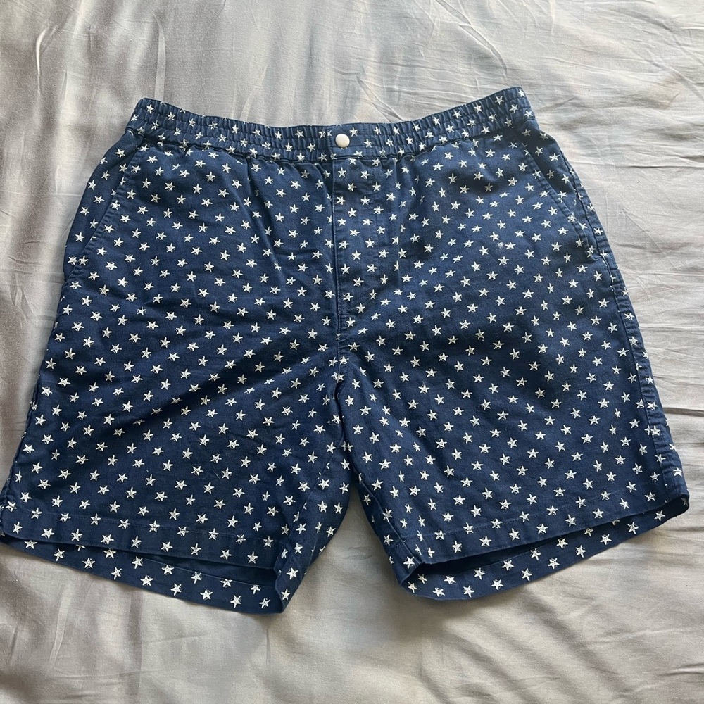 J crew, Navy blue and white stared shorts